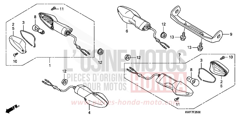WINKER for CBF125M SPORTS RED (R321) from 2010