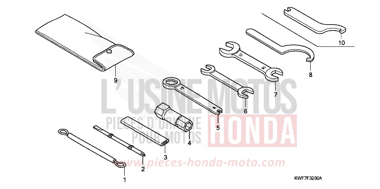 TOOLS for CBF125M SPORTS RED (R321) from 2010