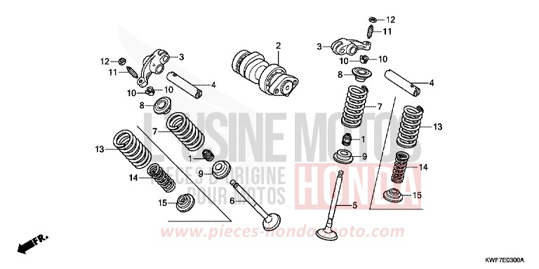 CAMSHAFT/VALVE for CBF125M VIRTUOUS WHITE (NHB16) from 2010