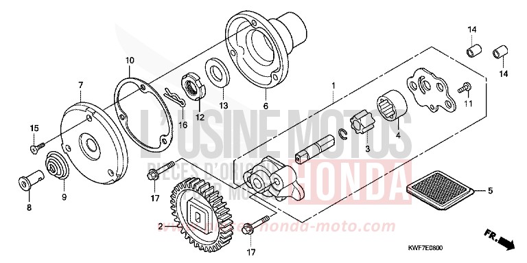 OIL PUMP for CBF125M VIRTUOUS WHITE (NHB16) from 2010