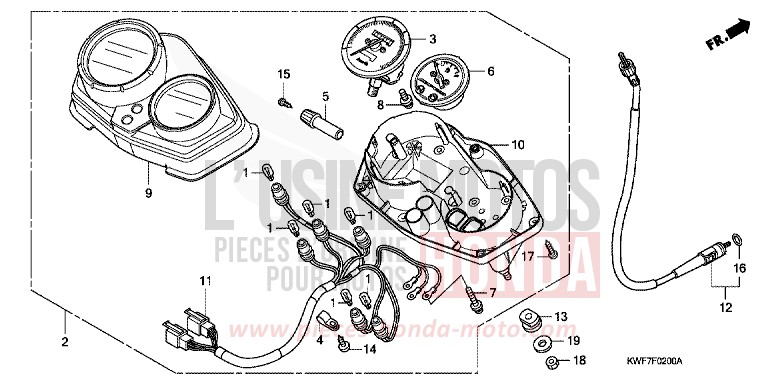 METER (CBF125M9/A) for CBF125M VIRTUOUS WHITE (NHB16) from 2010