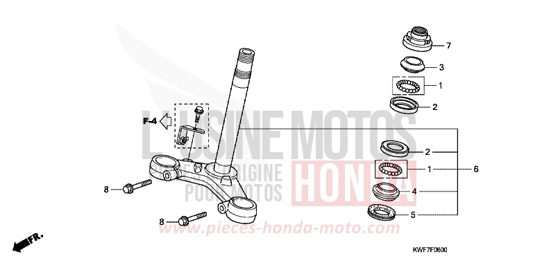 STEERING STEM for CBF125M BLACK (NH1) from 2011