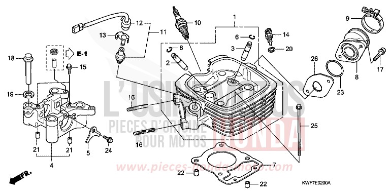 CYLINDER HEAD for CBF125M VIRTUOUS WHITE (NHB16) from 2011