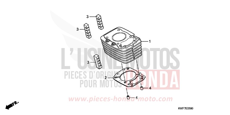 CYLINDER for CBF125M VIRTUOUS WHITE (NHB16) from 2011