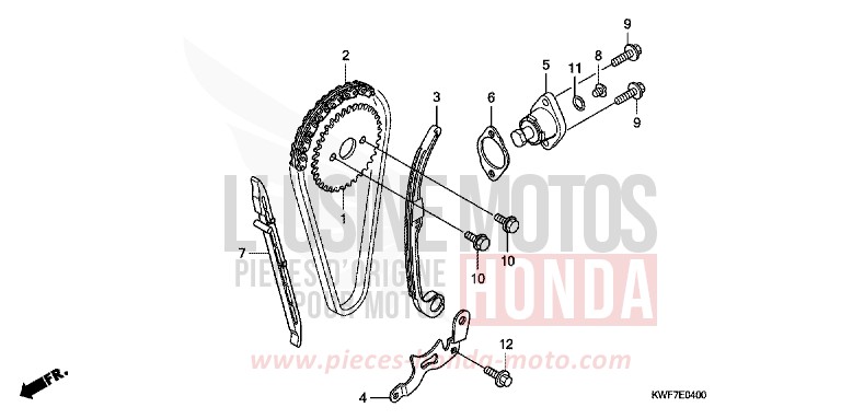 CAM CHAIN/TENSIONER for CBF125M PEARL SIENA RED (R320) from 2013