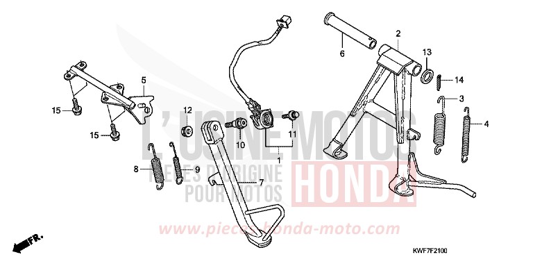 STAND for CBF125M PEARL SIENA RED (R320) from 2013