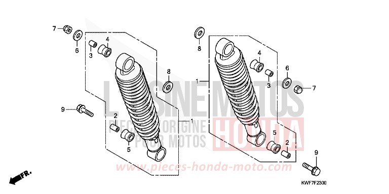 REAR CUSHION for CBF125M PEARL SIENA RED (R320) from 2013
