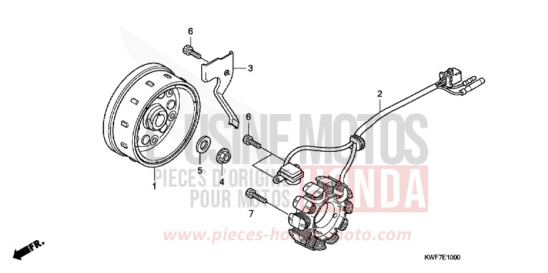 GENERATOR for CBF125M VIRTUOUS WHITE (NHB16) from 2013