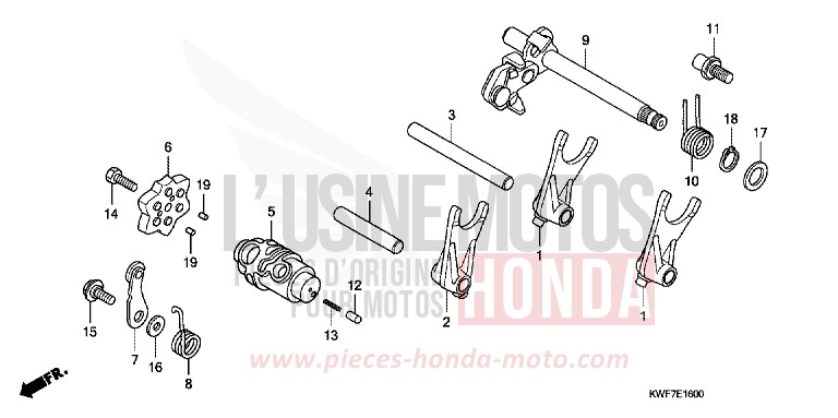 GEARSHIFT DRUM for CBF125M VIRTUOUS WHITE (NHB16) from 2013