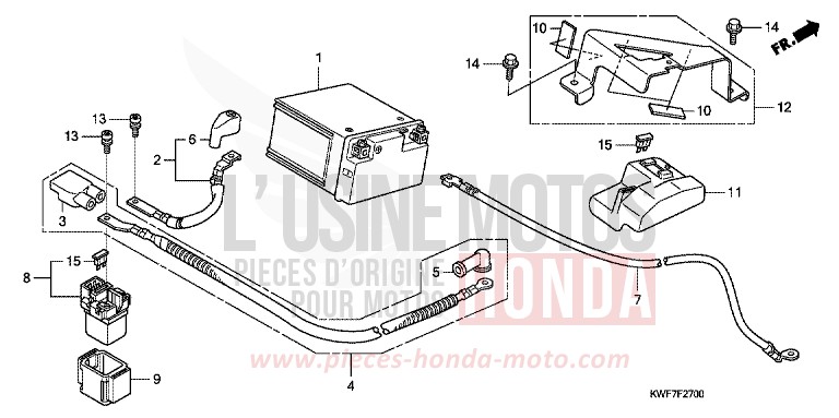 BATTERY for CBF125M VIRTUOUS WHITE (NHB16) from 2013