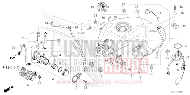 FUEL TANK/FUEL PUMP for CBF125M BLACK (NH1) from 2021