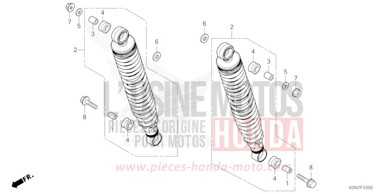 REAR CUSHION for CBF125M BLACK (NH1) from 2021