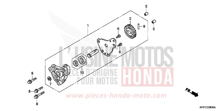 OIL PUMP for CBR125R BLACK (NH1E) from 2004