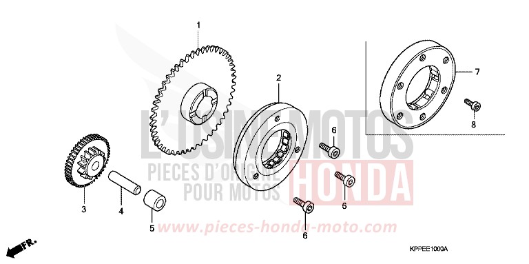STARTING CLUTCH for CBR125R MILLENNIUM RED (R263B) from 2004