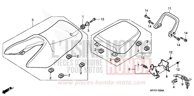SEAT for CBR125R MILLENNIUM RED (R263B) from 2004
