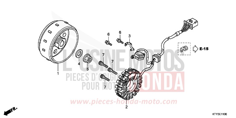 GENERATOR for CBR125R NITRIC ORANGE (YR271) from 2012