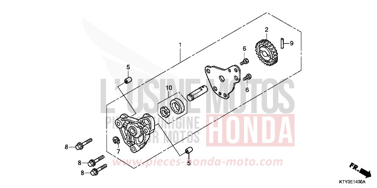 OIL PUMP for CBR125R NITRIC ORANGE (YR271) from 2012