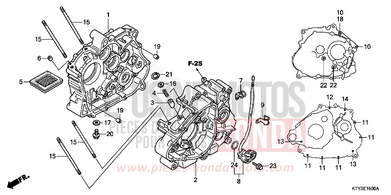 CRANKCASE for CBR125R NITRIC ORANGE (YR271) from 2012
