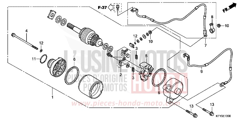STARTER MOTOR for CBR125R ASTEROID BLACK METALLIC (NHA35) from 2012