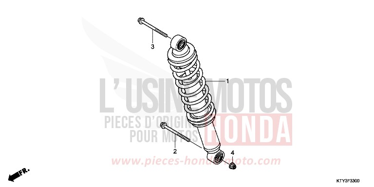 REAR CUSHION for CBR125R MILLENNIUM RED (R263) from 2013