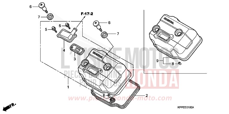 CYLINDER HEAD COVER for CBR125R SAVORY ORANGE (YR241) from 2005