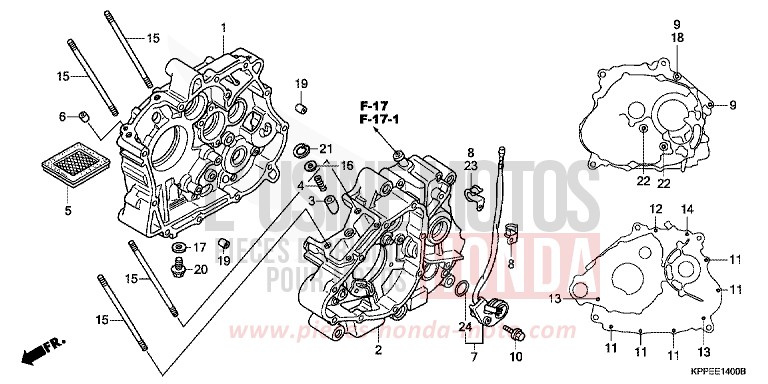 CRANKCASE for CBR125R SAVORY ORANGE (YR241) from 2005