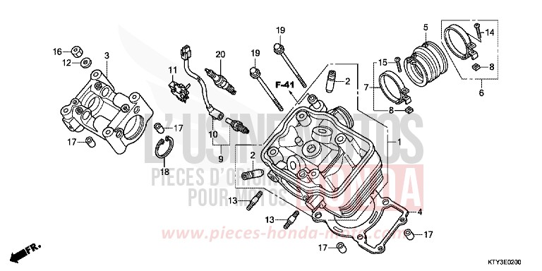 CYLINDER HEAD for CBR125R ROSS WHITE (NH196) from 2012