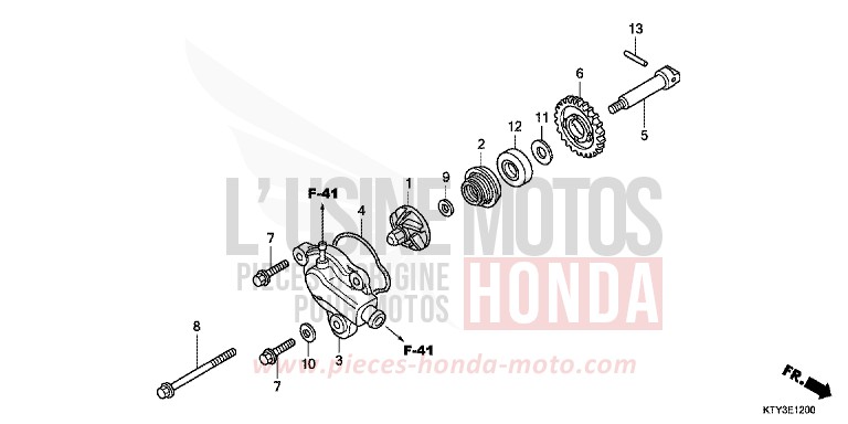 WATER PUMP for CBR125R ROSS WHITE (NH196) from 2012