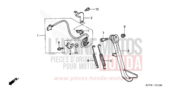 STAND for CBR125R BLACK (NH1) from 2006