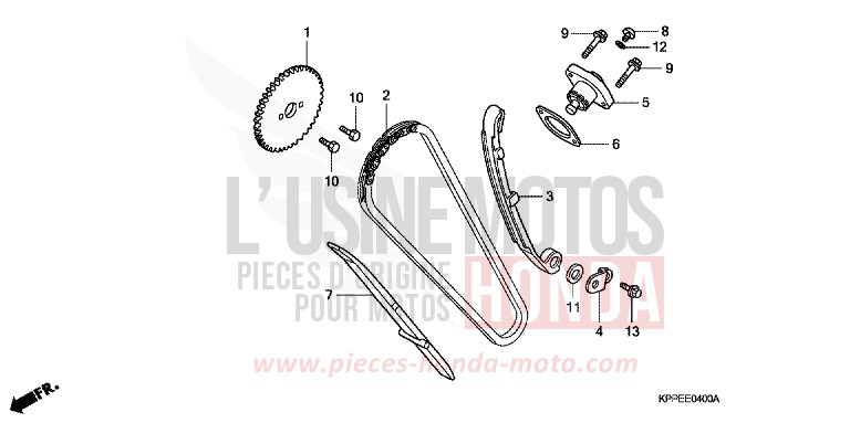 CAM CHAIN/TENSIONER for CBR125R GRAPHITE BLACK (NHB01D) from 2007