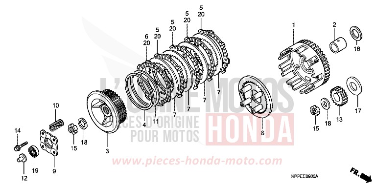 CLUTCH for CBR125R GRAPHITE BLACK (NHB01D) from 2007