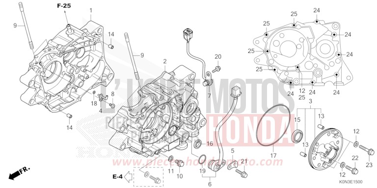 CRANKCASE for CBF125ME BLACK (NH1) from 2024