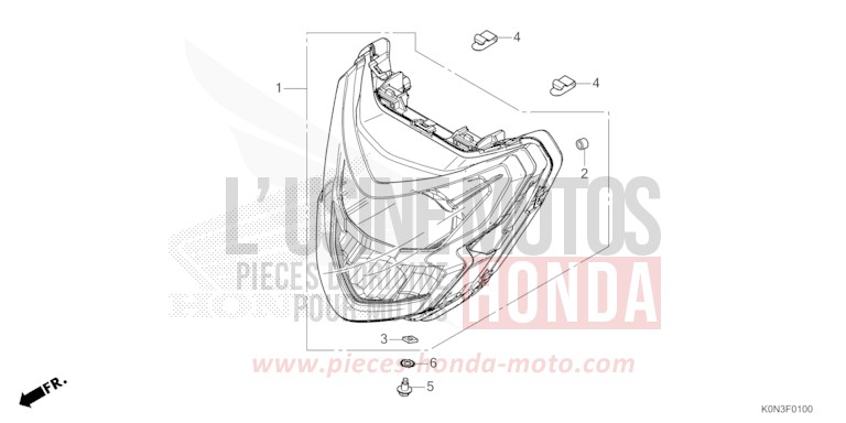 HEADLIGHT for CBF125ME BLACK (NH1) from 2024