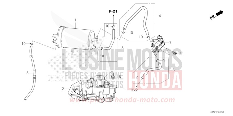 CANISTER for CBF125ME BLACK (NH1) from 2024