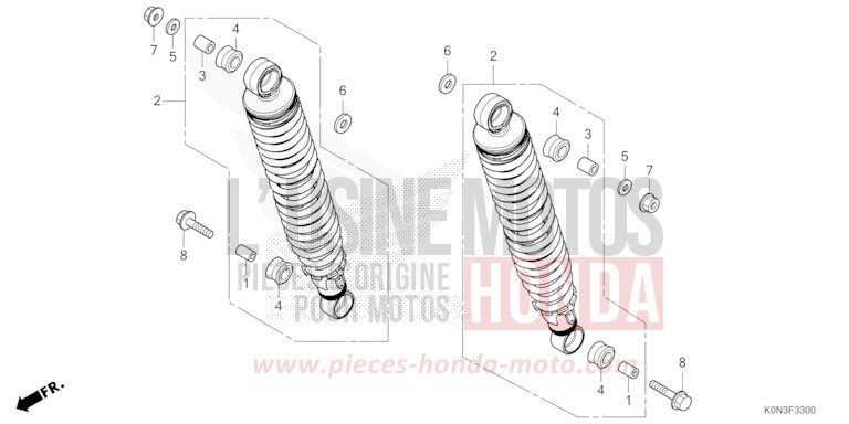 REAR CUSHION for CBF125ME BLACK (NH1) from 2024