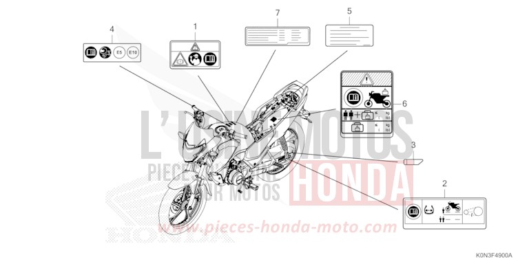 CAUTION LABEL for CBF125ME BLACK (NH1) from 2024