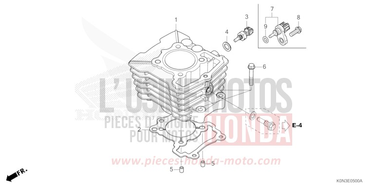CILINDRO per CBF125ME IMPERIAL RED METALLIC (R355) del 2024