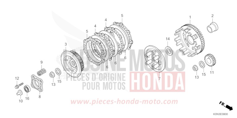 CLUTCH for CBF125ME IMPERIAL RED METALLIC (R355) from 2024