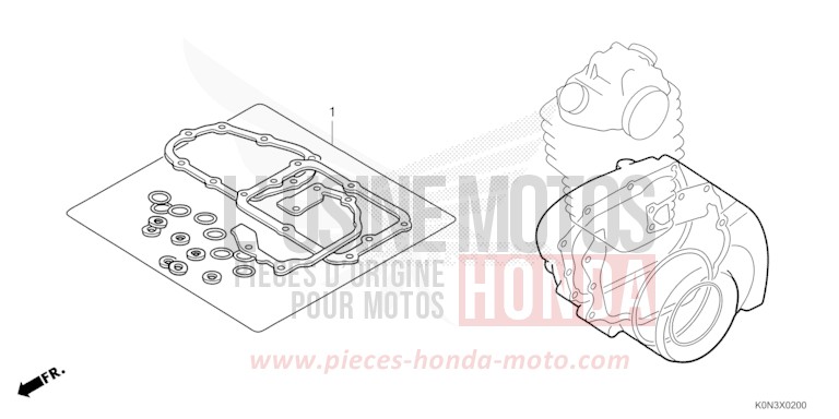 GASKET KIT B for CBF125ME IMPERIAL RED METALLIC (R355) from 2024