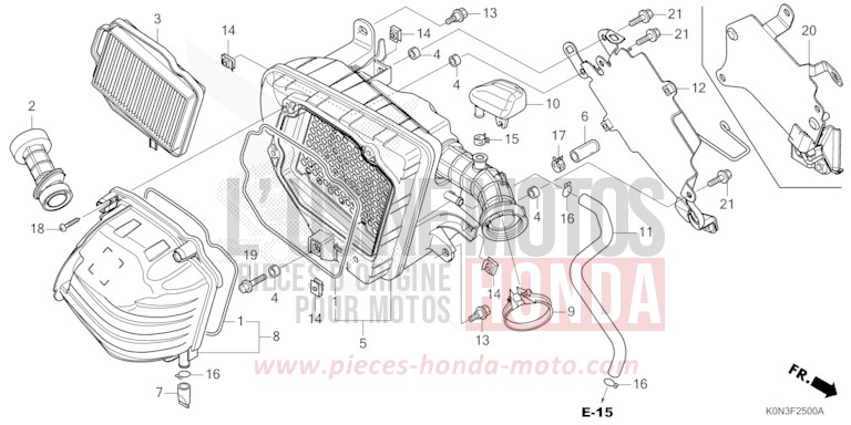 AIR CLEANER for CBF125ME IMPERIAL RED METALLIC (R355) from 2024