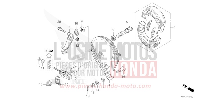 REAR BRAKE PANEL for CBF125ME MAT MARVEL BLUE METALLIC (B227) from 2024