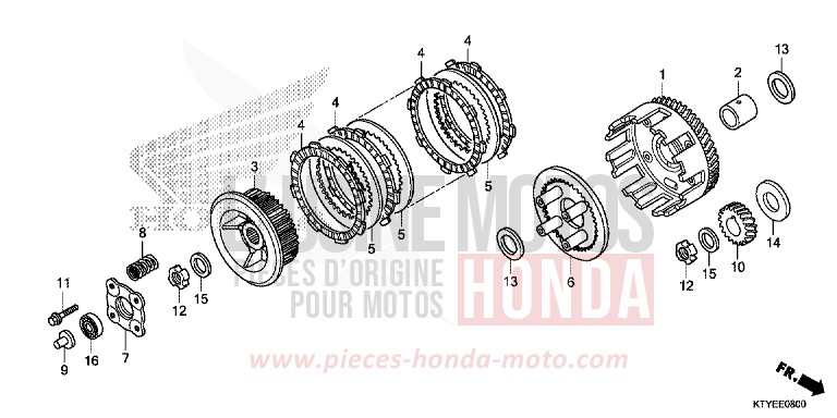 CLUTCH for CBR125R NITRIC ORANGE (YR271) from 2015