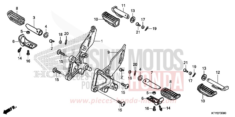 STEP for CBR125R NITRIC ORANGE (YR271) from 2015