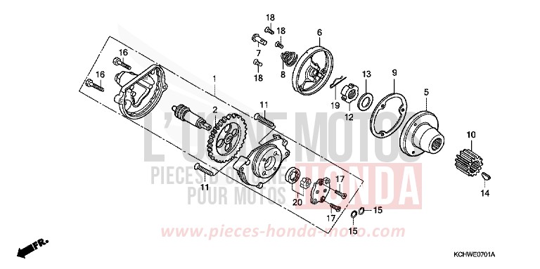 OIL PUMP (2) for CG125 ATESSA BLUE (PB162) from 2001