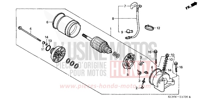 STARTING MOTOR for CG125 ATESSA BLUE (PB162) from 2001