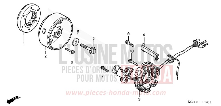 GENERATOR (2) for CG125 MAGNA RED (R201) from 2001