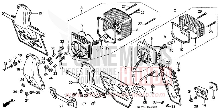 TAILLIGHT for CM125C PEARL ATLANTIS BLUE (B142) from 1992