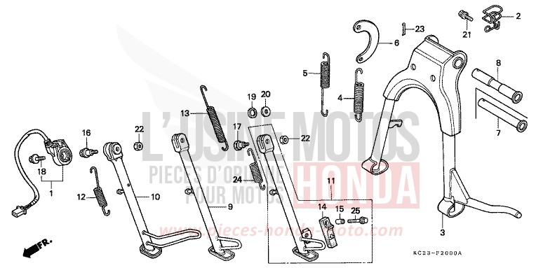 STAND for CM125C BLACK (NH1) from 1993