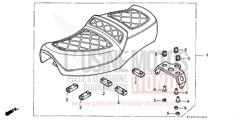 SEAT for CM125C PEARL ATLANTIS BLUE (B142) from 1994