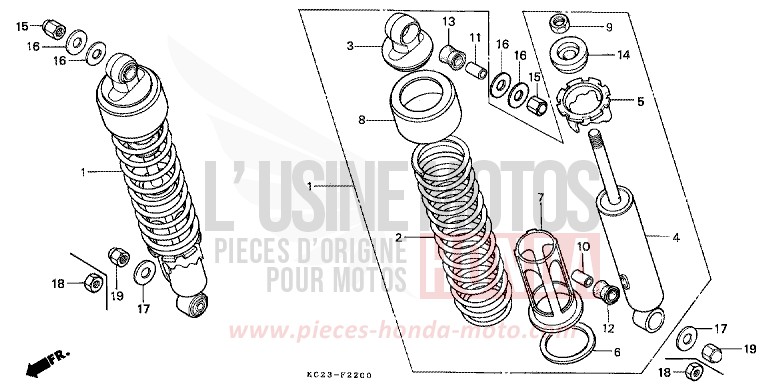 REAR CUSHION for CM125C PEARL ATLANTIS BLUE (B142) from 1994